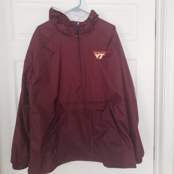 Virginia Tech Men's Charles River 1/4 Zip Pullover Lined Windbreaker Sz XXL - Picture 1 of 7